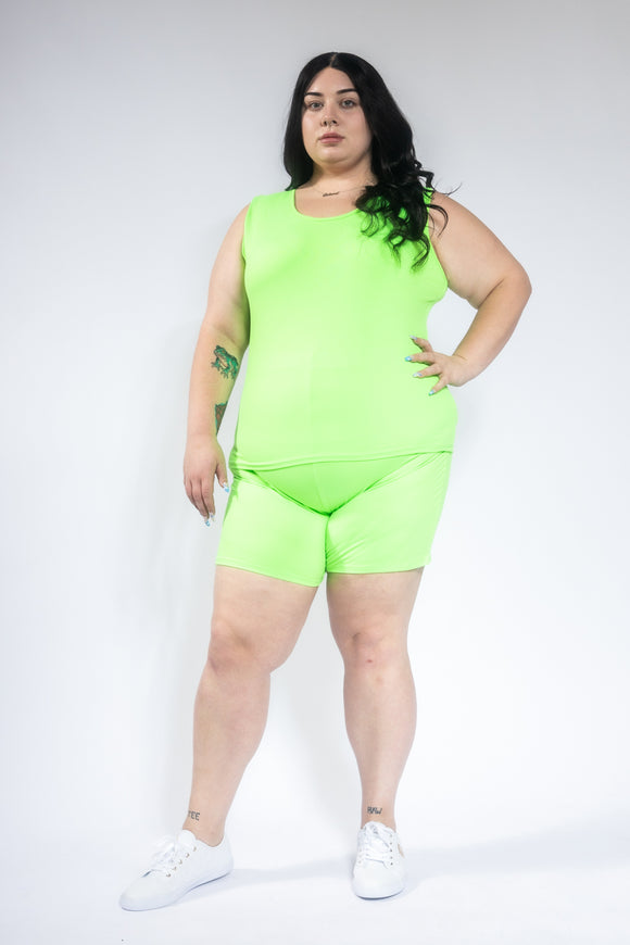 Plus Size Tank Top and Biker Shorts Set