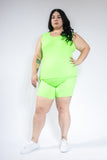 Plus Size Tank Top and Biker Shorts Set